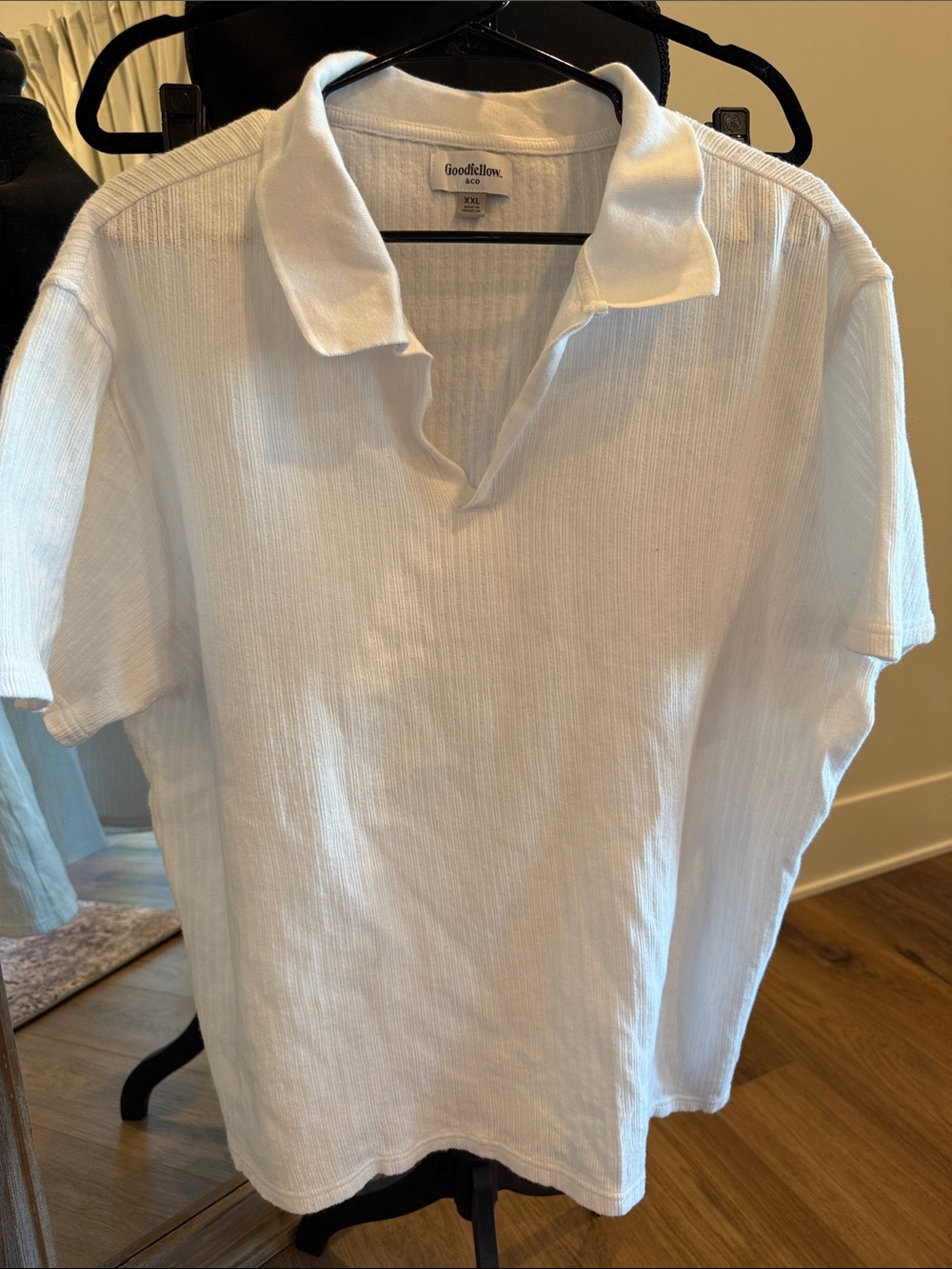 Goodfellow & Co White Men's Short-Sleeve Polo Shirt